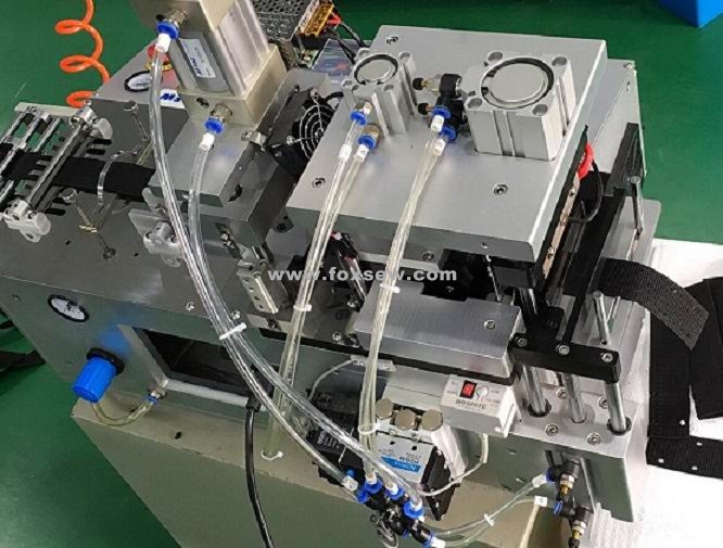 Automatic bing Cutting Machine Hot Knife with Hole Puncher and Collecting Device FOXSEW