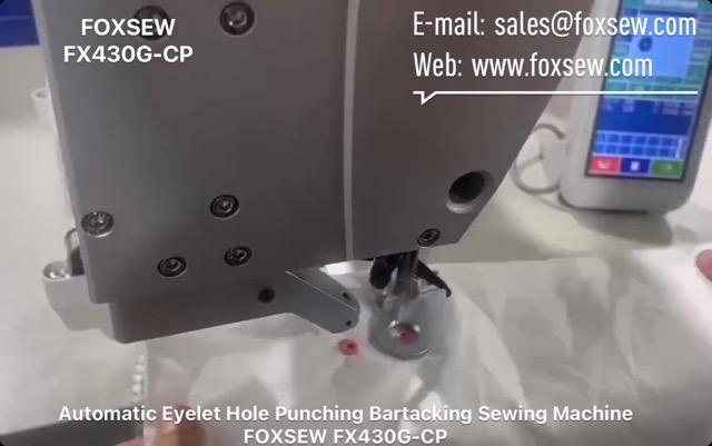 Automatic Eyelet Hole Punching Bartacking Sewing Machine