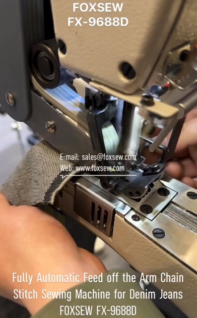 Automatic Feed off the Arm Chainstitch Sewing Machine for Denim Jeans