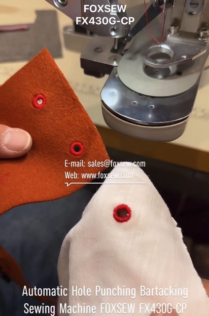 Automatic Hole Punching Bartacking Sewing Machine