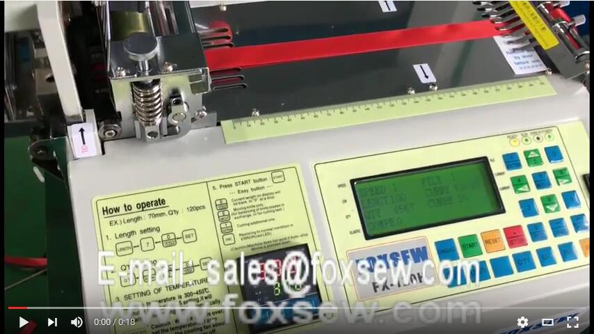 Automatic Grosgrain Ribbon Cutting Machine Hot Knife 