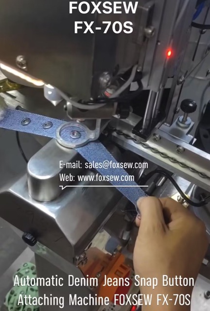 Automatic Denim Jeans Snap Button Attaching Machine