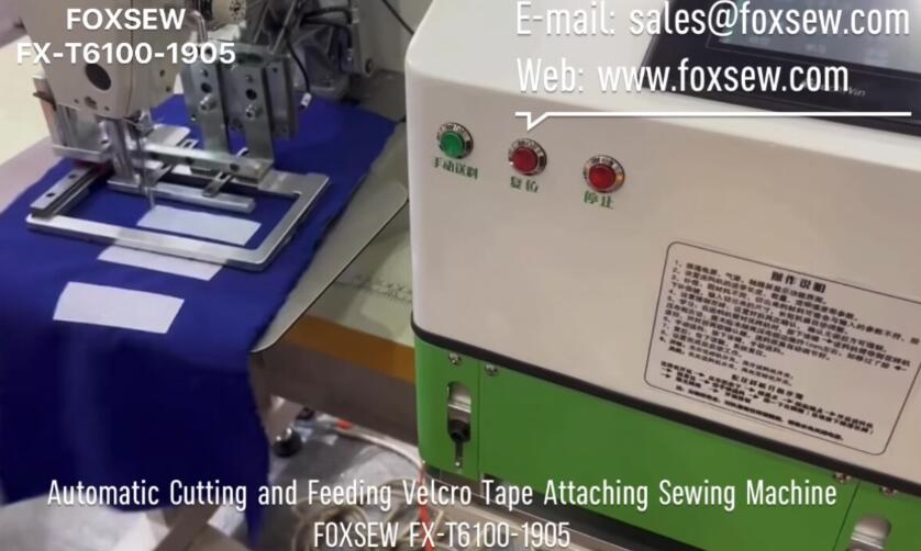 Automatic Cutting and Feeding Velcro Tape Attaching Sewing Machine