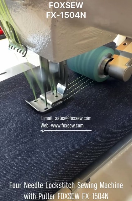 Four Needle Lockstitch Sewing Machine with Puller