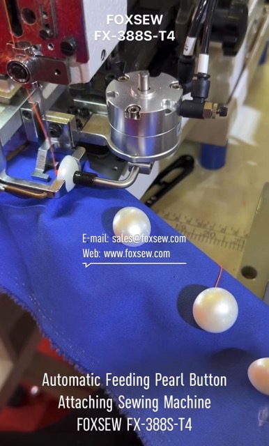 Automatic Feeding Pearl Button Attaching Sewing Machine