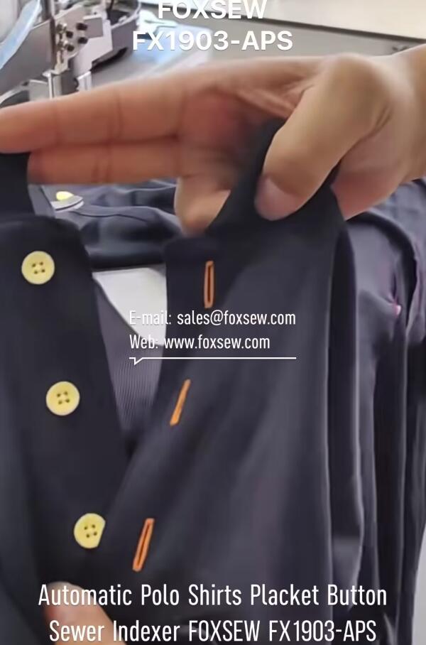 Automatic Polo Shirt Placket Button Sewer Indexer