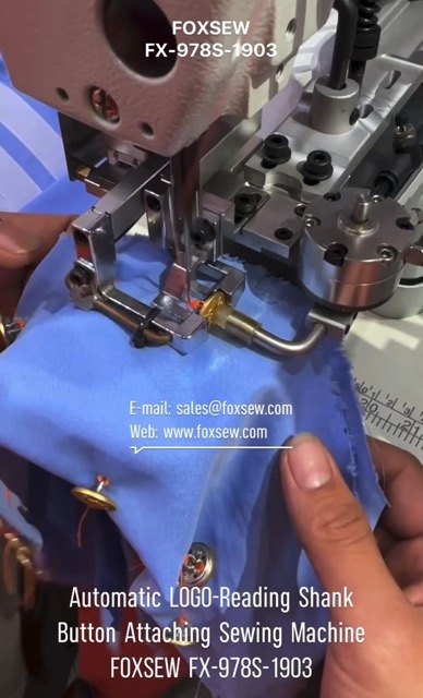 Automatic LOGO-Reading Shank Button Attaching Sewing Machine