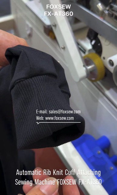 Automatic Rib Knit Cuff Attaching Sewing Machine