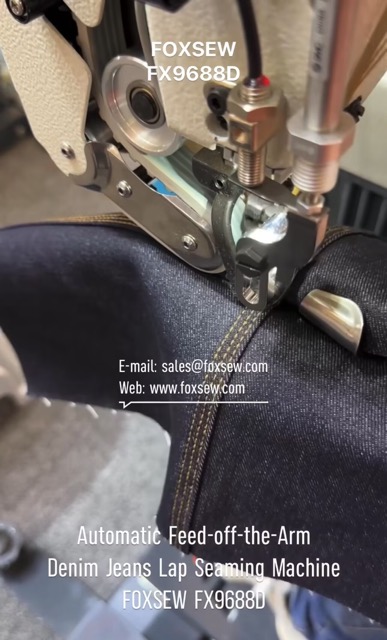 Automatic Feed-Off-The-Arm Denim Jeans Lap Seaming Sewing Machine