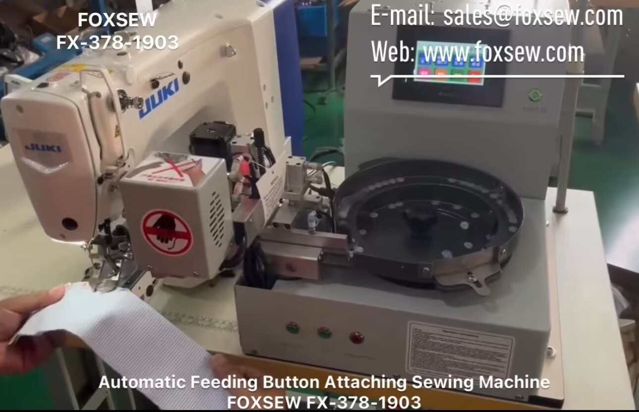 Automatic Feeding Button Attaching Sewing Machine