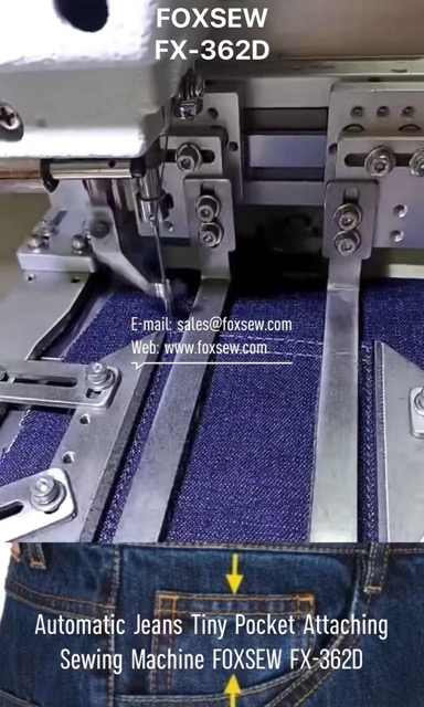 Automatic Jeans Tiny Pocket Attaching Sewing Machine