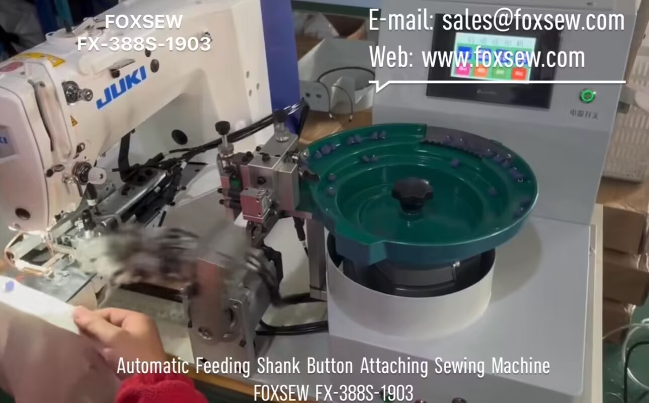 Automatic Feeding Shank Button Sewing Machine