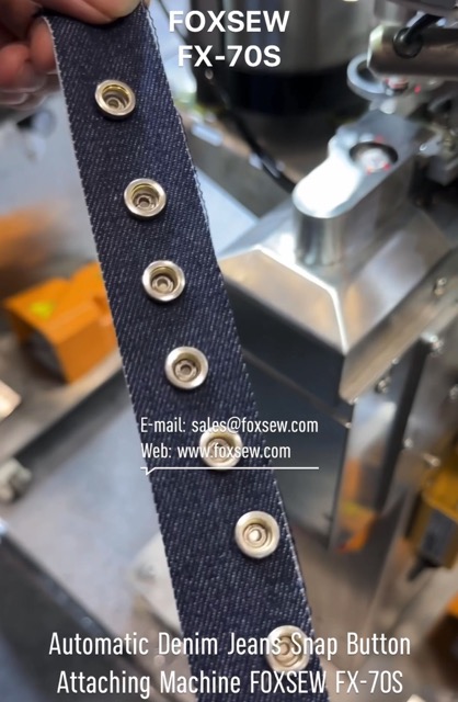 Automatic Denim Jeans Snap Button Attaching Machine