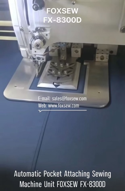 Automatic Pocket Attaching Sewing Machine Unit