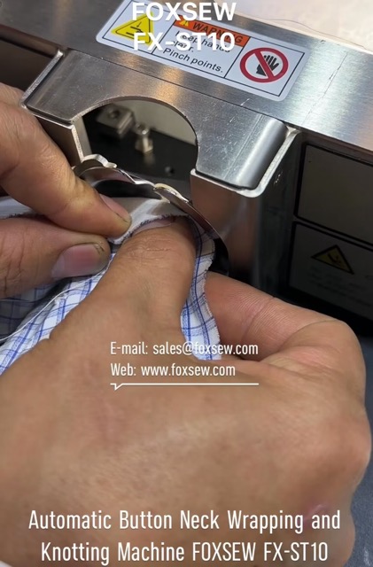 Automatic Button Neck Wrapping and Knotting Machine