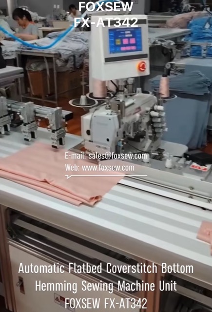 Automatic Flatbed Coverstitch Bottom Hemming Sewing Machine Unit