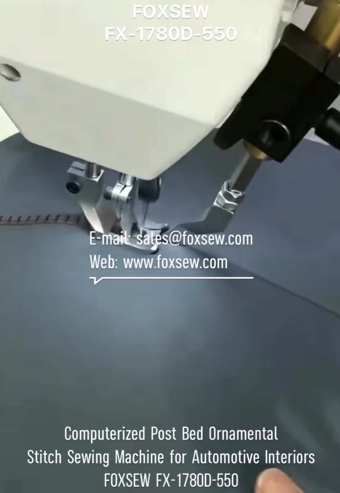 Computerized Post Bed Ornamental Stitch Sewing Machine for Car Interiors