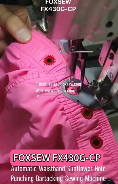 Automatic Sunflower Hole Punching Sewing Machine for Pants Waist