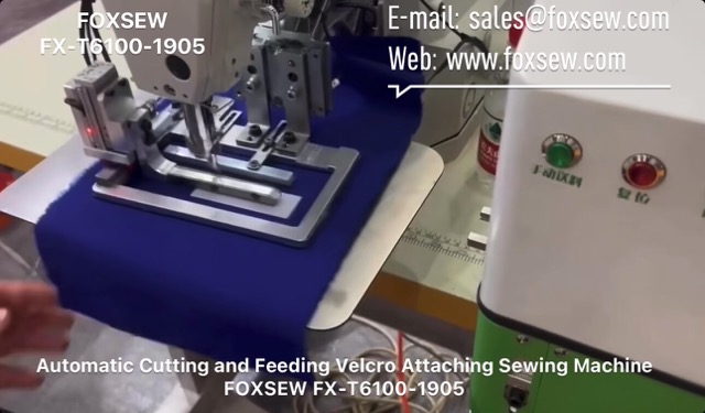 Automatic Velcro Tape Cutting and Feeding Sewing Machine