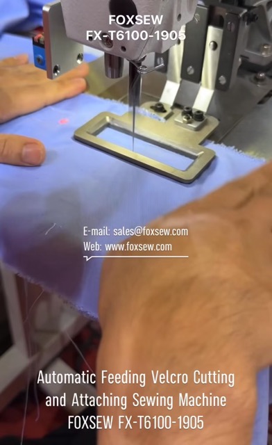 Automatic Feeding Velcro Cutting and Attaching Sewing Machine