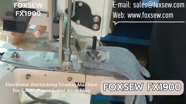 Electronic Bartacking Sewing Machine for Socks Paper Top Attaching