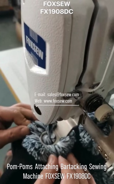 Pom-Poms Attaching Bartacking Sewing Machine