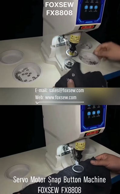 Servo Snap Button Attaching Machine