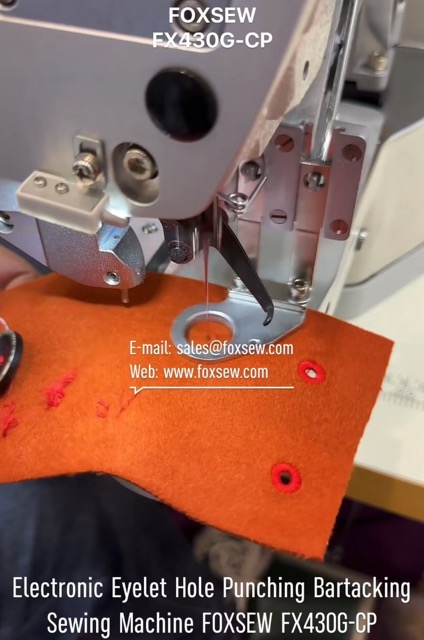 Electronic Eyelet Hole Punching Bartacking Sewing Machine