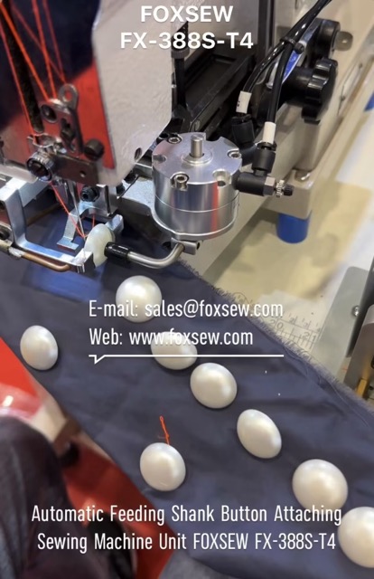 Automatic Feeding Shank Button Attaching Sewing Machine