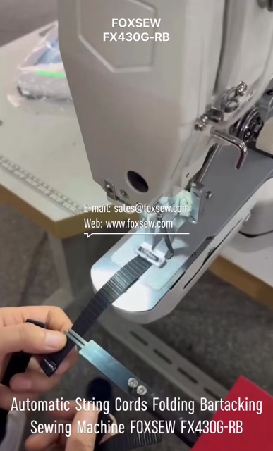 Automatic String Cords Folding and Bartacking Sewing Machine