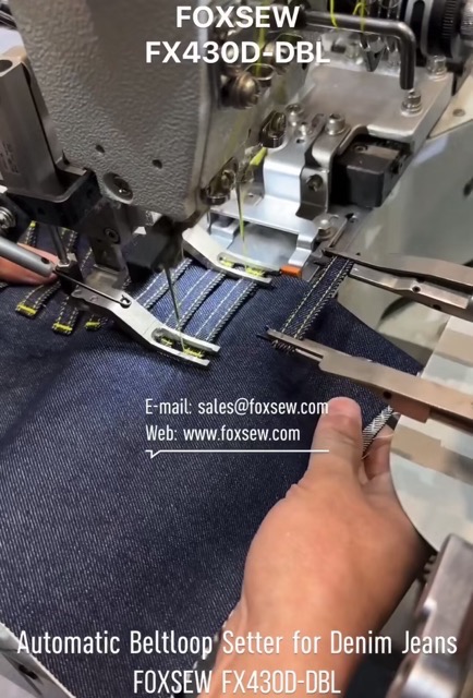 Automatic Beltloop Setter for Denim Jeans