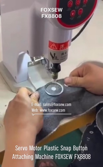 Servo Motor Plastic Snap Button Attaching Machine