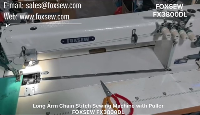 Long Arm Chain Stitch Sewing Machine with Puller