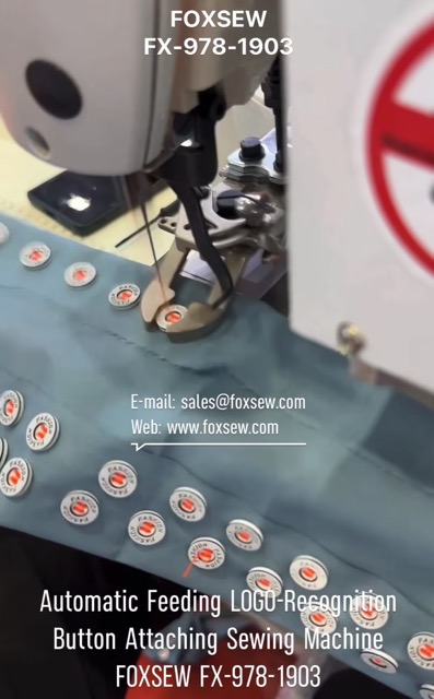 Automatic Feeding LOGO-Recognition Button Attaching Sewing Machine