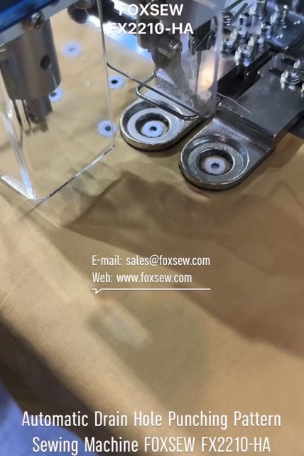 Automatic Drain Hole Punching Sewing Machine