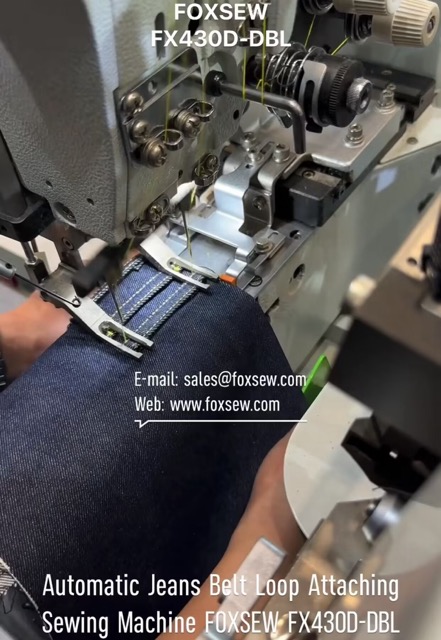 Automatic Jeans Beltloop Attaching Sewing Machine