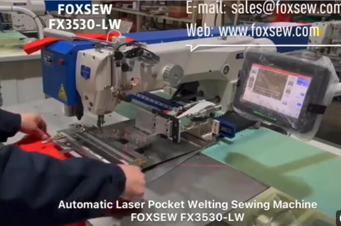 Automatic Laser Cutting Pocket Welting Sewing Machine